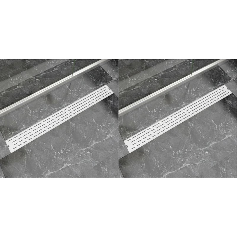 vidaXL Scarichi Doccia Lineari 2 pz 1030x140 mm Acciaio Inossidabile vidaXL Scarichi Doccia Lineari 2 pz 1030x140 mm Acciaio Inossidabile