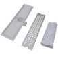 vidaXL Scarico Doccia Lineare 2 pz Design Onde 530x140mm Acciaio Inox vidaXL Scarico Doccia Lineare 2 pz Design Onde 530x140mm Acciaio Inox