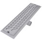 vidaXL Scarico Doccia Lineare 2 pz Design Onde 530x140mm Acciaio Inox vidaXL Scarico Doccia Lineare 2 pz Design Onde 530x140mm Acciaio Inox