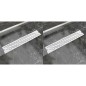 vidaXL Scarichi Doccia Lineari 2pz Design Onde 630x140 mm Acciaio Inox vidaXL Scarichi Doccia Lineari 2pz Design Onde 630x140 mm Acciaio Inox