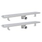 vidaXL Scarico Doccia Lineare 2 pz Design Onda 730x140 mm Acciaio Inox