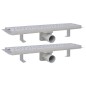 vidaXL Scarico Doccia Lineare 2 pz Design Bolle 530x140mm Acciaio Inox vidaXL Scarico Doccia Lineare 2 pz Design Bolle 530x140mm Acciaio Inox