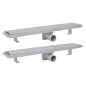 vidaXL Scarichi Doccia Lineari 2pz Design Bolle 530x140mm Acciaio Inox vidaXL Scarichi Doccia Lineari 2pz Design Bolle 530x140mm Acciaio Inox