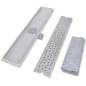 vidaXL Scarichi Doccia Lineari 2pz Design Bolle 530x140mm Acciaio Inox vidaXL Scarichi Doccia Lineari 2pz Design Bolle 530x140mm Acciaio Inox