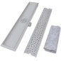 vidaXL Scarico Doccia Lineare 2 pz Design Bolle 730x140mm Acciaio Inox vidaXL Scarico Doccia Lineare 2 pz Design Bolle 730x140mm Acciaio Inox