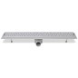 vidaXL Scarico Doccia Lineare 2 pz Design Bolle 730x140mm Acciaio Inox vidaXL Scarico Doccia Lineare 2 pz Design Bolle 730x140mm Acciaio Inox