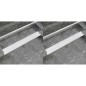 vidaXL Scarico Doccia Lineare 2 pz Design Bolle 830x140mm Acciaio Inox vidaXL Scarico Doccia Lineare 2 pz Design Bolle 830x140mm Acciaio Inox
