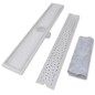 vidaXL Scarico Doccia Lineare 2 pz Design Bolle 830x140mm Acciaio Inox vidaXL Scarico Doccia Lineare 2 pz Design Bolle 830x140mm Acciaio Inox