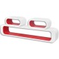 vidaXL Mensole a Cubo da Parete 6 pz Rosso e Bianco vidaXL Mensole a Cubo da Parete 6 pz Rosso e Bianco