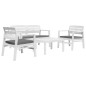 vidaXL Set Salotto da Giardino 4 pz in Plastica Bianco vidaXL Set Salotto da Giardino 4 pz in Plastica Bianco
