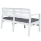 vidaXL Set Salotto da Giardino 4 pz in Plastica Bianco vidaXL Set Salotto da Giardino 4 pz in Plastica Bianco