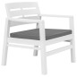 vidaXL Set Salotto da Giardino 4 pz in Plastica Bianco vidaXL Set Salotto da Giardino 4 pz in Plastica Bianco