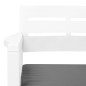 vidaXL Set Salotto da Giardino 4 pz in Plastica Bianco vidaXL Set Salotto da Giardino 4 pz in Plastica Bianco