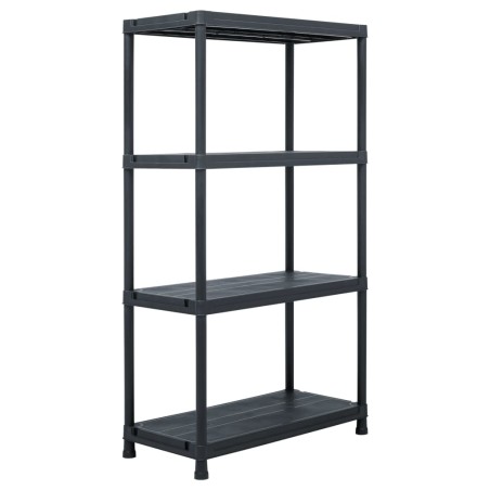 vidaXL Scaffali 5 pz 60x30x138 cm Nero in Plastica