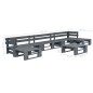 vidaXL Set Mobili da Giardino 6 pz Pallet Legno Grigio vidaXL Set Mobili da Giardino 6 pz Pallet Legno Grigio