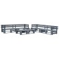 vidaXL Set Mobili da Giardino 6 pz Pallet Legno Grigio