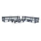 vidaXL Set Mobili da Giardino 6 pz Pallet Legno Grigio