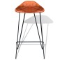 vidaXL Sgabelli da Bar 4 pz in Vera Pelle Marrone