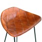 vidaXL Sgabelli da Bar 4 pz in Vera Pelle Marrone