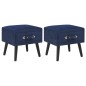 vidaXL Comodini Blu 2 pz 40x35x40 cm in Velluto vidaXL Comodini Blu 2 pz 40x35x40 cm in Velluto