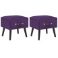 vidaXL Comodini Viola Scuro 2 pz 40x35x40 cm in Velluto vidaXL Comodini Viola Scuro 2 pz 40x35x40 cm in Velluto