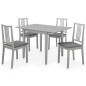 vidaXL Set per Sala da Pranzo 5 pz in MDF Grigio vidaXL Set per Sala da Pranzo 5 pz in MDF Grigio