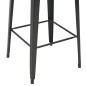 vidaXL Set da Bar 3 pz in Acciaio Nero Marrone 