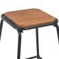 vidaXL Set da Bar 3 pz in Acciaio Nero Marrone 