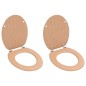 vidaXL Tavolette WC con Coperchi 2 pz in MDF Design Bambù vidaXL Tavolette WC con Coperchi 2 pz in MDF Design Bambù