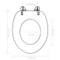 vidaXL Tavolette WC con Coperchi 2 pz in MDF Design Bambù vidaXL Tavolette WC con Coperchi 2 pz in MDF Design Bambù