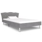 vidaXL Letto con Materasso Memory Foam Tessuto Grigio Chiaro 90x200 cm vidaXL Letto con Materasso Memory Foam Tessuto Grigio Chiaro 90x200 cm