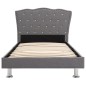 vidaXL Letto con Materasso Memory Foam Tessuto Grigio Chiaro 90x200 cm vidaXL Letto con Materasso Memory Foam Tessuto Grigio Chiaro 90x200 cm