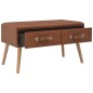 vidaXL Panca con Cassetti 80 cm Marrone in Similpelle