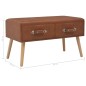 vidaXL Panca con Cassetti 80 cm Marrone in Similpelle