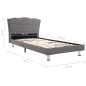 vidaXL Letto con Materasso Tessuto Grigio Chiaro 90x200 cm vidaXL Letto con Materasso Tessuto Grigio Chiaro 90x200 cm