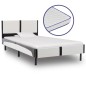 vidaXL Letto con Materasso Memory Bianco Nero in Similpelle 90x200 cm vidaXL Letto con Materasso Memory Bianco Nero in Similpelle 90x200 cm