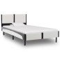 vidaXL Letto con Materasso Memory Bianco Nero in Similpelle 90x200 cm vidaXL Letto con Materasso Memory Bianco Nero in Similpelle 90x200 cm