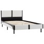 vidaXL Letto con Materasso Memory Bianco Nero in Similpelle 90x200 cm vidaXL Letto con Materasso Memory Bianco Nero in Similpelle 90x200 cm