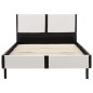 vidaXL Letto con Materasso Memory Bianco Nero in Similpelle 90x200 cm vidaXL Letto con Materasso Memory Bianco Nero in Similpelle 90x200 cm