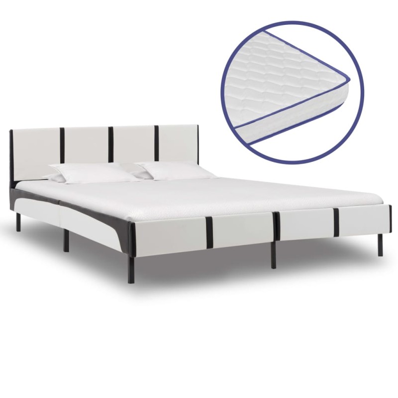 vidaXL Letto con Materasso Memory Foam in Similpelle 180x200 cm vidaXL Letto con Materasso Memory Foam in Similpelle 180x200 cm