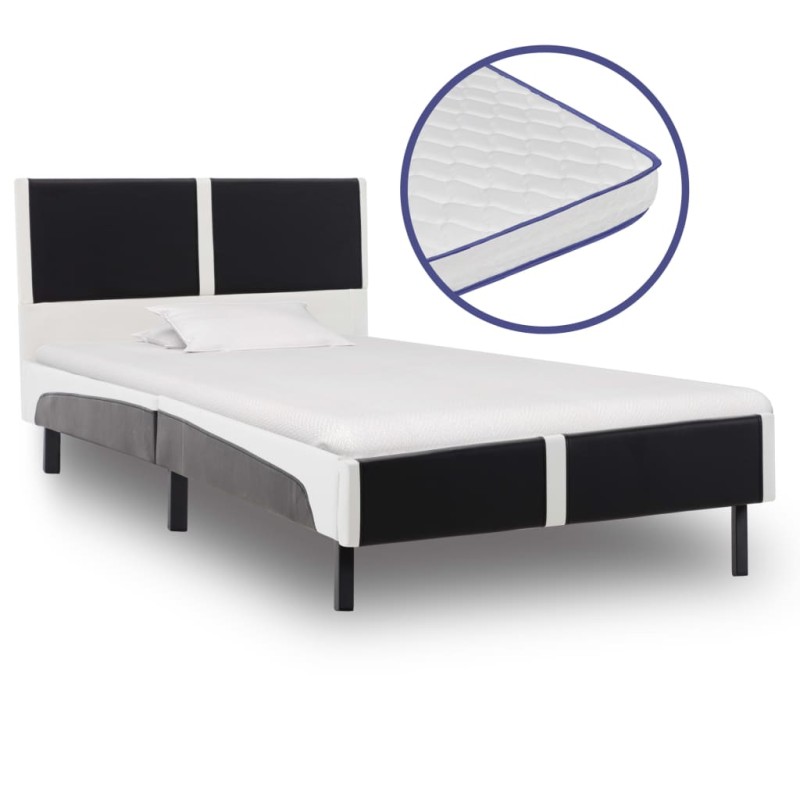 vidaXL Letto e Materasso Memory Foam in Similpelle 90x200 cm vidaXL Letto e Materasso Memory Foam in Similpelle 90x200 cm