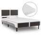 vidaXL Letto con Materasso Bianco e Grigio Similpelle 90x200cm vidaXL Letto con Materasso Bianco e Grigio Similpelle 90x200cm