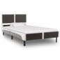 vidaXL Letto con Materasso Bianco e Grigio Similpelle 90x200cm vidaXL Letto con Materasso Bianco e Grigio Similpelle 90x200cm