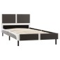 vidaXL Letto con Materasso Bianco e Grigio Similpelle 90x200cm vidaXL Letto con Materasso Bianco e Grigio Similpelle 90x200cm