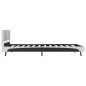 vidaXL Letto con Materasso Bianco e Grigio Similpelle 90x200cm vidaXL Letto con Materasso Bianco e Grigio Similpelle 90x200cm
