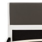 vidaXL Letto con Materasso Bianco e Grigio Similpelle 90x200cm vidaXL Letto con Materasso Bianco e Grigio Similpelle 90x200cm