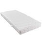 vidaXL Letto con Materasso Bianco e Grigio Similpelle 90x200cm vidaXL Letto con Materasso Bianco e Grigio Similpelle 90x200cm