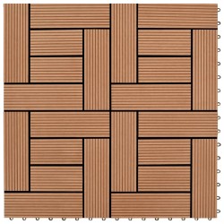 vidaXL Piastrelle per Decking 22 pz 30x30cm 2mq in WPC Marrone 