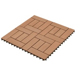 vidaXL Piastrelle per Decking 22 pz 30x30cm 2mq in WPC Marrone 