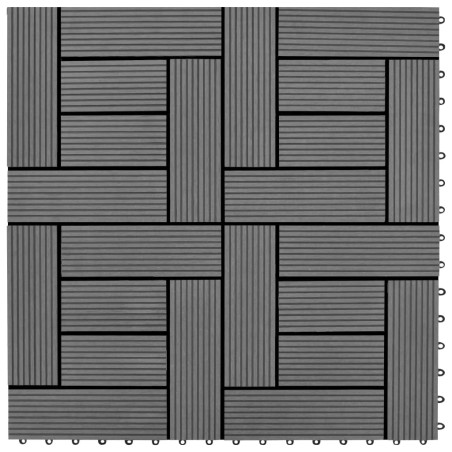 vidaXL Piastrelle per Decking 22 pz 30x30cm 2mq in WPC Grigio
